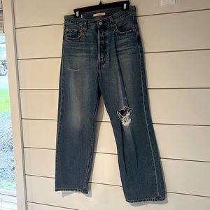 Levi’s ribcage straight leg vest high waist jean never worn